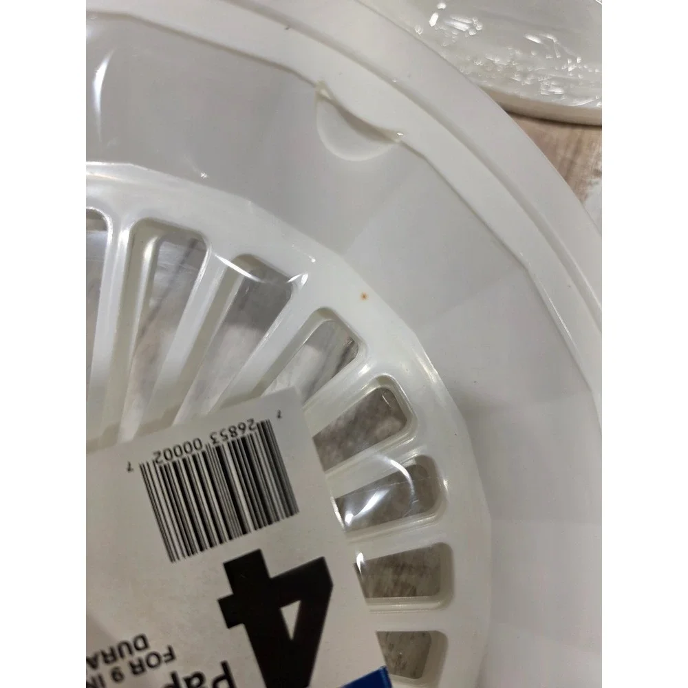 Set of 16 White Plastic Paper Plate Holders 9 Inch Reusable BBQ‎ Picnic USA Made